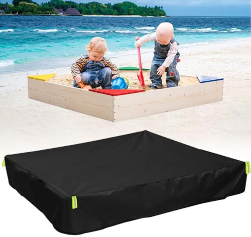 120 x 120 x 20 cm - Étanche - Housse de bac à sable - Bâche pour bac à sable - Housse de protection étanche à la poussière - Pour bac à sable