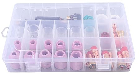Kit de 55 PC Tig Umables para WP17 8 26: Boquilla de Cerámica, Taza de Vidrio, Accesorios y Estuche