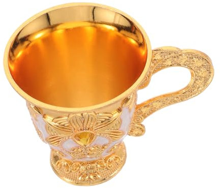 iplusmile 1piezas Cáliz Retro De Aleación De Zinc Diseño De Flores Embosadas Elegante Vaso Medieval Para Fiestas Banquetes y Decoraciones De Halloween