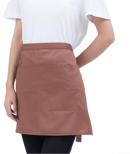 QOXEZY Delantal negro de estilo vintage elegante para profesionales culinarios y chefs caseros (negro)