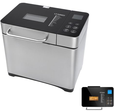 Bread Maker Machine 17-in-1 with Automatic Nut Dispenser, Large Dough Maker, Jam & Yogurt Functionality for Homemade Bread Baking