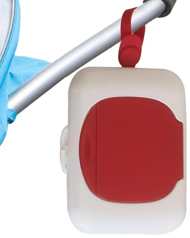 Dispenser di salviette - portatile da 6 pollici | Supporto portaoggetti in PP – Contenitore per salviette per resistente alla polvere e all'umidità per passeggini, borse per pannolini
