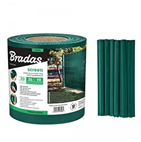 Bradas 0261 - Cinta para valla (19 cm x 35 m), color verde