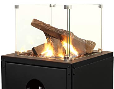 APANA - 4er-Set Keramikholz Dekoholz Gaskamin Holzscheite Naturgetreu Holz Holzoptik