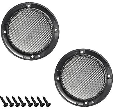 PATIKIL 3 Altoparlante Griglia Rete Decorativo Cerchio Woofer Guardia Protettore Copertura Audio Accessori, Nero 2pz