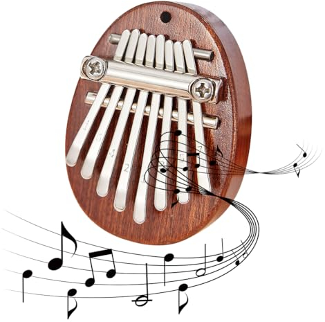 Mini Kalimba mit 8 Tasten,Kalimba Klavier mit 8 Tasten,Mini Klavier für Daumen,tragbare Musikinstrumente,mit Kordelzug,Daumenklavier,Marimba,für Kinder,Anfänger