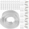 Swpeet 1 rotolo da 10 yard #5 in nylon grigio con chiusura lampo lampo con 20 pezzi, set di cerniere abbinate, set di ricambio con cerniera a doppio cursore singolo