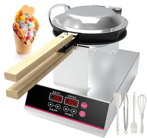 pealiritansemen Gofrera De Burbujas Profesional De 1400 W, Bandeja Giratoria De 180°, Control Digital De Temperatura Y Temporizador, para Cocinas/Food Trucks/Cafeterías Y Panaderías