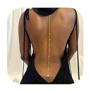 Your Always Charm Body Chain Jewelry for Women Rhinestone Back Chain Necklace for Backless Dress Backdrop Chain Necklaces for Women