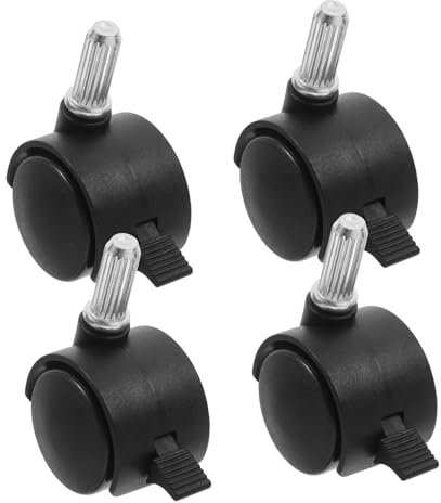 Cabilock 4 Ruote Girevoli in Pu Piccole Con Freno Di Bloccaggio Per Mobili e Carrelli, Ruote Di Ricambio Silenziose Per Elettrodomestici Con Installazione Facile e Materiale Resistente