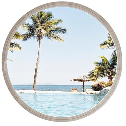 LYMGRZ Finestre in Vetro temperato con Rotazione a 360°, Finestra di Ventilazione Sostitutiva per soffitta e seminterrato, finestre Rotonde da 60, 70, 80 e 100 cm per capannoni, ristoranti, Negozi