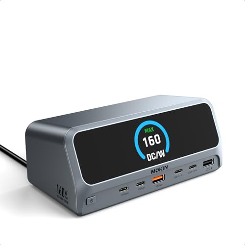 MOKiN LCD USB C Dockningsstation HDMI 13 i 1 Laptop-laddningsstation