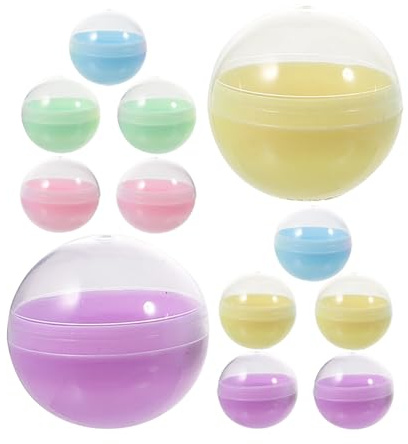 MOLUCKFU 100 Unidades Cápsulas Translúcidas Macaron para Máquina Expendedora Contenedores Redondos Plásticos para Manualidades Fiesta y Premios de Unidades