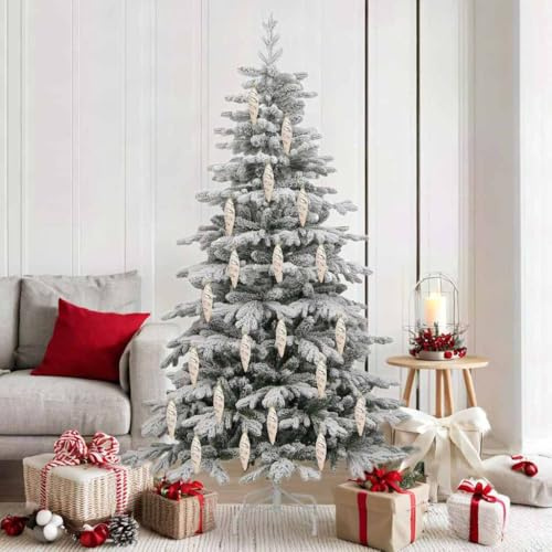 LoogCape Julformad spiralformad kula, 40 stycken, champagneplast för festliga julgrandekorationer, snygg julgransprydnad för advent, julafton