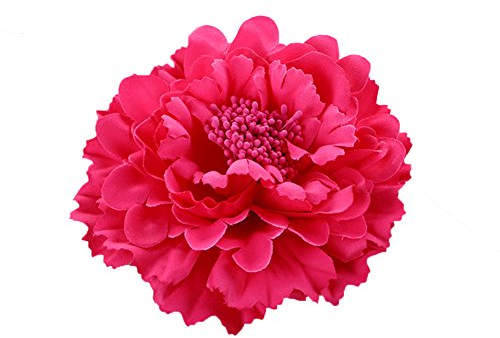 Butterme Multicolor Chiffon Blumen Blütenblatt Haar Clip Bogen Clip Barrettes Zubehör Alligator Clip Mädchen Headwear Kopfschmuck Blume Bogen Hairclip (Pink)