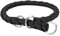 TRIXIE Cavo Zug-Stopp Halsband Größe L: Halsumfang 47–55 cm/ø 18 mm in schwarz - Hundehalsband aus Gurtband für große Hunde, rund geflochten, 144001