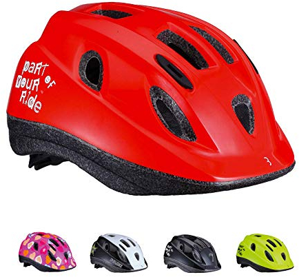 BBB Cycling Unisex-Youth Kinder Fahrradhelm Boogy | Jungen und Mädchen | Radfahren Skateboard Roller Scooter | BHE-37 | Glänzend Rot M (52-56 cm), Glossy red
