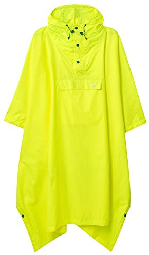 Mac in a Sac Poncho de pluie compact - Veste imperméable, légère et coupe-vent avec capuche pour hommes et femmes - Neon Yellow