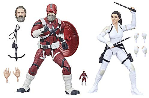 Marvel Hasbro Legends Series Avengers - Figuras de Red Guardian y Melina Vostokoff de 15 cm - Set Doble con 12 Accesorios - Edad: 4+