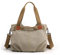FANDARE Leinwand Handtaschen Schultertasche Damen Umhängetasche Vintage Frauen Arbeitstasche für Shopper Reisen Crossbody Messenger Bag Khaki