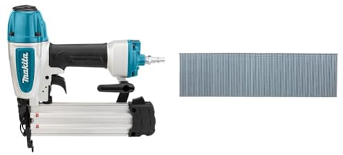 Makita AF506 Druckluftnagler 8 Bar 50 mm & 50 mm Nägel für Druckluft Nagler AF505-5000 Stück Stauchkopfnägel F-31957, 24x300 mm