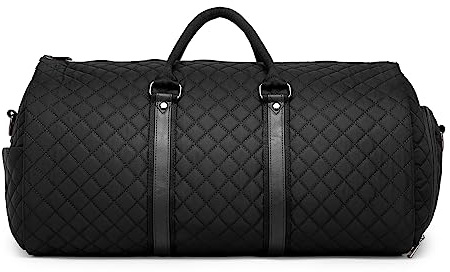 Borsa per indumenti convertibile da donna, borse per indumenti in pelle per viaggi con custodia per scarpe 2 in 1 da appendere valigia borsa da viaggio da donna borsa da viaggio per donna borsone