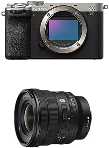 Sony Alpha 7CII di Sony | Fotocamera mirrorless full-frame (compatta, 33 MP, autofocus in tempo reale, 10 fps, video in 4K, display touch orientabile) + Lente SELP1635G (Argento)