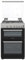 Statesman GDL60S Double Oven Gas Cooker with Glass Lid & Closed Door Grilling, 4 Gas Burners, 60cm Wide, Silver