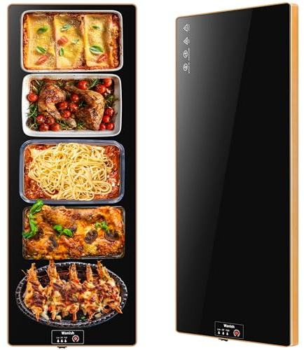 Electric Heating Tray (Extra Long 40 x 12), Food Warmer with Thermostat and Full Surface Warming, Food Warming Mat with 2 Modes