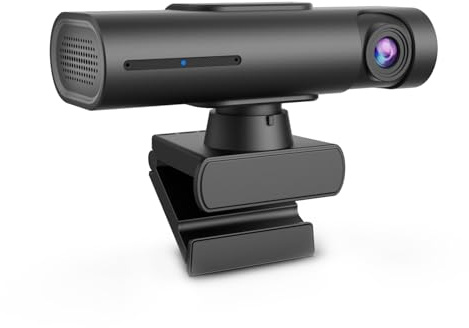 TOALLIN 2K Streaming webbkamera för PC, AI-spårning PTZ strömningskamera, gestkontroll, dubbla brusreducerande mikrofoner, Ultra 95° FOV, USB-webbkamera för live-streaming/konferens/videosamtal