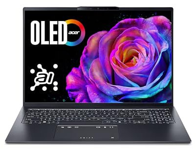 acer Swift Go 16 OLED (SFG16-73-7943) KI Laptop, 16 WUXGA+ OLED 120Hz Display, Intel Core Ultra 7 255H, 16 GB RAM, 1 TB SSD, Intel Arc 140T GPU, Windows 11, QWERTZ Tastatur, grau