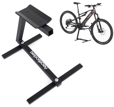 DRAGONWORKS MX Supporto Bicicletta - Supporto per Bicicletta Elettrica e MTB con Motore Centrale 27,5-29, Cavalletto Bici con Ruota Posteriore Rotante per Manutenzione e Pulizia, Capacità a 45 kg