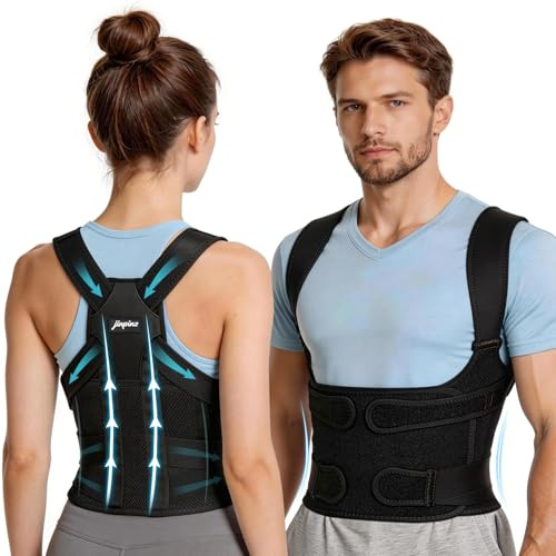 Corrector de Postura Espalda Hombre Mujer ：Corrector de Espalda Recta Ajustable e Invisible – Soporte Lumbar Transpirable para Cuello y Hombros – Corset Postural Corregir Postura Mejorar Salud XL