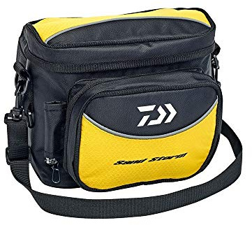 Daiwa Waist Bag - Sandstorm Sea Fishing Bag Case, Black, Modern Style, Zipper Closure, Solid Pattern