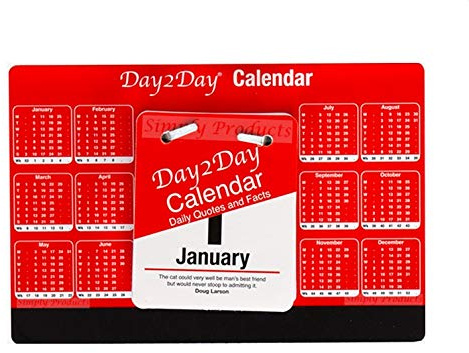 2027 Day to Day Desk Top Stand Up Tear Off Block Calendar/Planner - Daily Quotes & Facts (Stand Alone Calendar SMP3868)