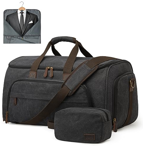 S-Zone Carry On Garment Bag for Travel Convertible Garment Duffle Bag Suit Bags for Men Women Travel 2 in 1 Hanging Suitcase Business Travel Bag with Toiletry Bag