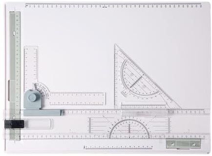 JISADER Tablero de dibujo A3, tablero de mesa de dibujo portátil multifuncional con accesorios de movimiento paralelo, mesa de dibujo métrica