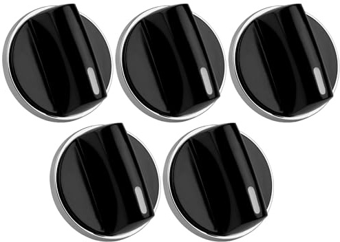 Junling 00650847 Cooktop Stove Knobs Compatible with Bosch, 5 Pack Range Oven Gas Burner Knob Replace 650847 1999734 AH3480601 AP4513132 PS8731208