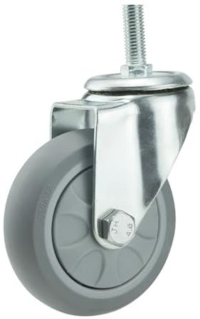Roulettes robustes à verrouillage de 3/4/5 pouces, roulettes rotatives, roue de chariot, support de brouette industriel à haute charge, roue en caoutchouc (Color : 1pcs swivel wheel, Size : 5 Inch)