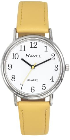 Ravel - Women's Pastel Coloured Everyday Watch (27mm case) - Analogue Quartz - R0137.09.2 - Lemon/Silver Tone