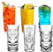 binsakao Lot de verres à cocktail Tiki de 177 à 414 ml - Verres à cocktail - Ensemble de verres à tiki tropicaux transparents modernes - Verres mixtes pour Tiki hawaïen, bar, fête sur l'île, boissons