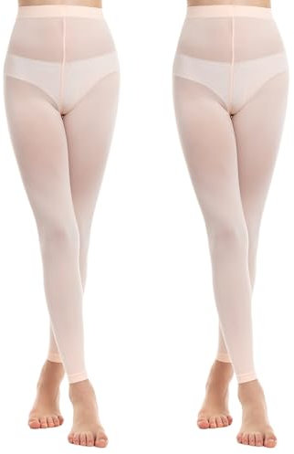 MANZI Ballettstrumpfhose Tanzstrumpfhosen für Mädchen Kinder Strumpfhose ohne Fuß Mädchen Leggings Semitransparent 40 Denier Gr.124-140 7-10 Jahre Ballett Rosa M
