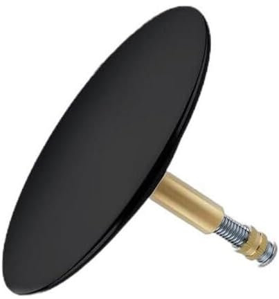 Bouchon de baignoire dôme en laiton noir, 54,5 mm-74 mm, construction en laiton durable avec finition noire élégante – Bouchon de baignoire polyvalent pour un ajustement sûr et sans fuite, idéal pour