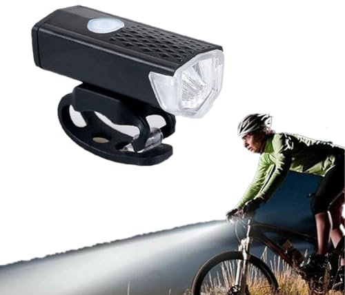Bike Light, USB Rechargeable Bike Headlight, Waterproof Lamp LED Flashlig Headlight, Easy to Install Super Bright Rechargeable Bicycle Front Headlight for Night Riding