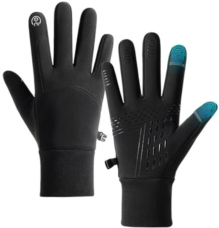 GUTERTOP Fahrrad Handschuh Herren Damen, Winddicht wasserdicht Warme Handschuhe Fahrrad Winter, Touchscreen Fahrradhandschuhe Winter für Fahrrad, Laufen, Wandern, Fahren