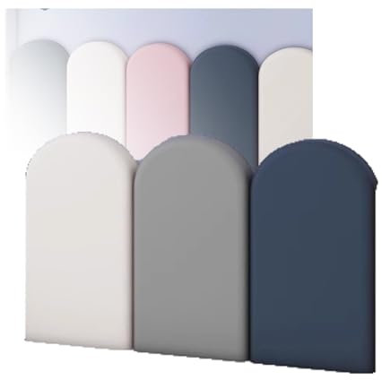 Cuscino Da Parete Autoadesivo, 3 Combinazioni Di Colori Spessore 3 Cm Tappetino Da Parete Anticollisione, Imbottitura Cuscino Da Parete 3 Pezzi/6 Pezzi, For Camere Da Letto Cameretta(Blue Gray White,3