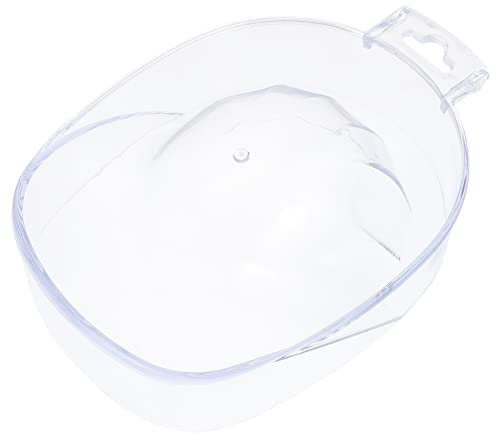 Healeved Bol De Remojo Para Manicura De Acrílico Transparente Suave Con Cutículas Resistente y Seguro Para Quitar Esmalte y Arte De Uñas Casa y Salón