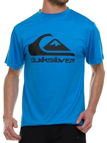 Quiksilver Big and Tall Rash Guard, Surf Blue, 3X Tall
