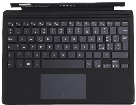 Annadue Tablet -tangentbord för Latitud 5285 5290, Uppgradering 2 i 1 Qwerty Layout Ultra Thin Thravable Tablet Keyboard med Pekplatta för Latitud 5285 5290