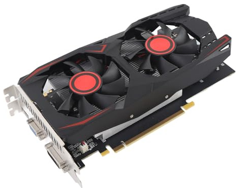 Vvikizy Scheda Grafica, Scheda Video Slot GDDR5 192BIT PCI Express 2.0 16X da 6 GB con Ventola di Raffreddamento Efficiente e Silenziosa, per Lavoro di Gioco e Supporto Multimediale